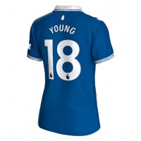 Billiga Everton Ashley Young #18 Hemma fotbollskläder Dam 2023-24 Kortärmad